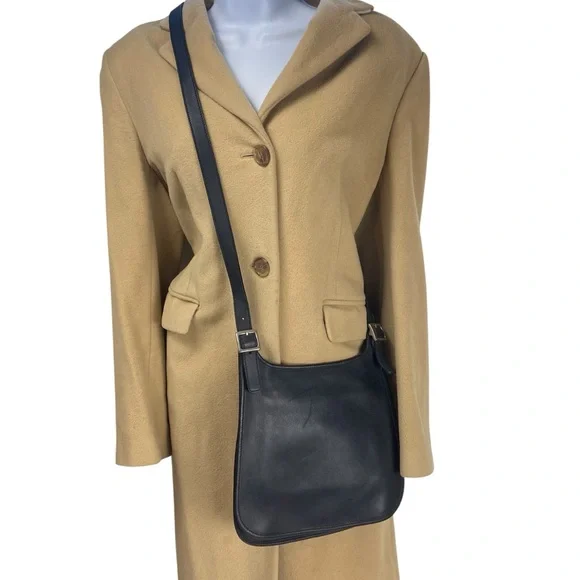 Vintage Coach Legacy Saddle Bag Black Slim Flap 9131 - Picture 2 of 15